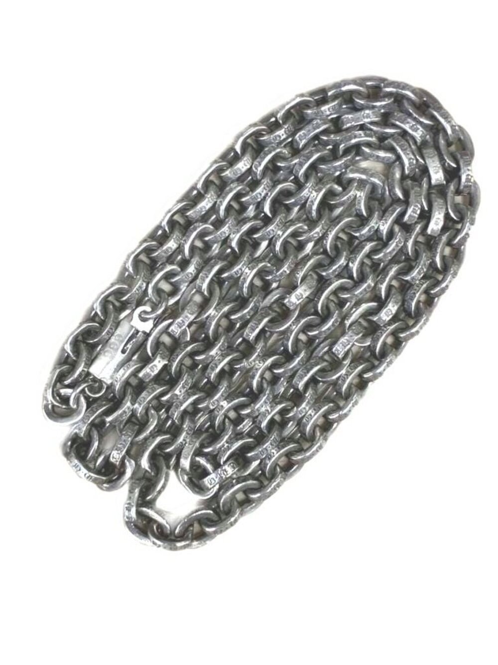 Chrome Hearts Paper Chain 20 Inch Necklace Silver